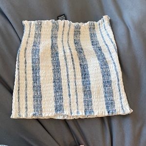 Crop Top blue and white